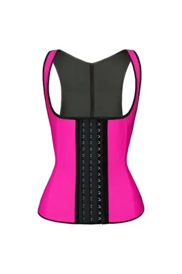 korsecenter Askılı Latex Korse Pembe