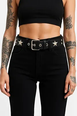 çelik belt vintega çelik belt yıldızlı kemer