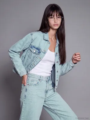 XSIDE Gömlek Yaka Kadın Jean Ceket