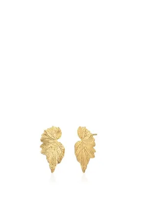 Milou Jewelry Mulberry Yaprak 22 Ayar Altın Kaplama Kadın Küpe
