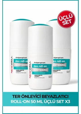 New Well Roll-on Fresh Koku Unisex Pudrasız Alüminyum İçermeyen Deodorant 3'lü 50 ml