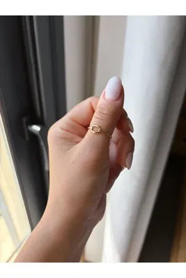 ToffyStore Oval detaylı yüzük
