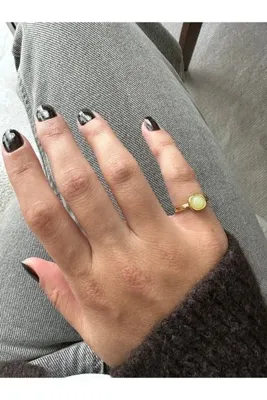 ringbox Gold Su Yeşili Serçe Parmak Yüzüğü