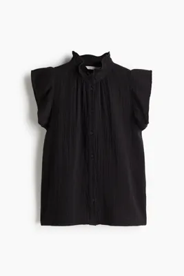H&M Volan Kollu Muslin Bluz