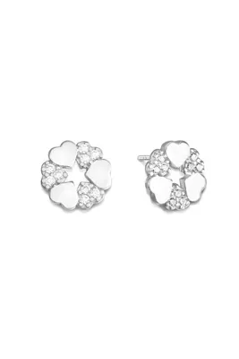 Joy Of Jade Nanala Küpe 1 Mikron Rodyum Kaplama (925 Ayar Gümüş Üzerine) Zirkonyum