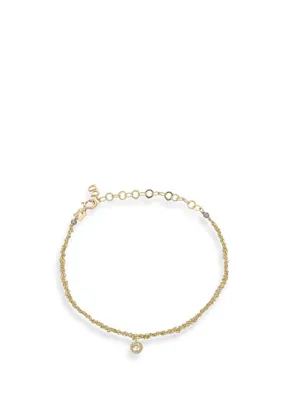 Ginza Design Jewelry Honey Şampanya Taşlı 14 Ayar Altın Kadın Bileklik