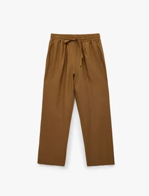 Koton Keten ve Viskon Karışımlı Beli Bağcıklı Pantolon
