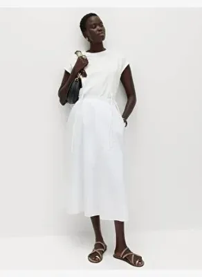 Marks & Spencer Pamuklu Midi Etek