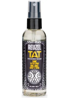 Myg Plus Reuzel Shine Dövme Spreyi, Anında Renk Patlaması Sağlar - Hızlı Emici, Yağsız Formül, Cildi Yumuşak ve Genç Görünümlü Bırakır - Dövmeleri Terden Korur - Vegan - Paraben Içermez - 95 G