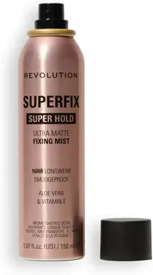 Makeup Revolution , Super Fix Misting Spray, Fissante Sprey Makyaj Malzemesi, Finish Opaco, Lunga Tenuta, Arricchito Con Vitamin E, 150 ml