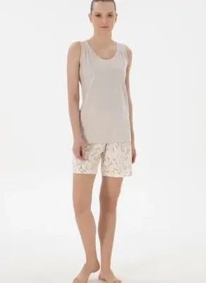 U.S. Polo Assn. Kadın Bej Pijama Takımı 50312914-VR011