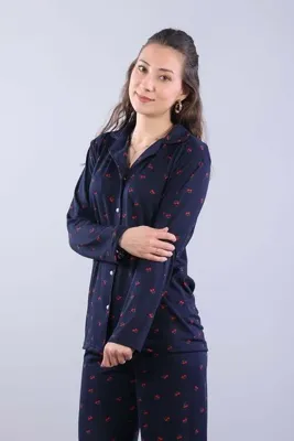 Mckanzie 3306 Milan Soft Gömlek Yaka Uzun Kol Uzun Alt Pijama Takımı