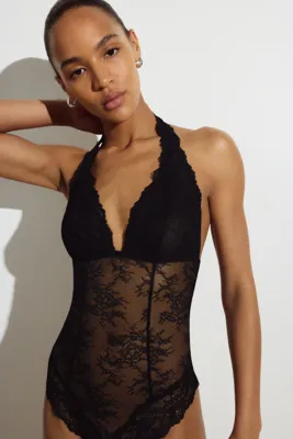 H&M Boyundan Askılı Dantel Thong Body