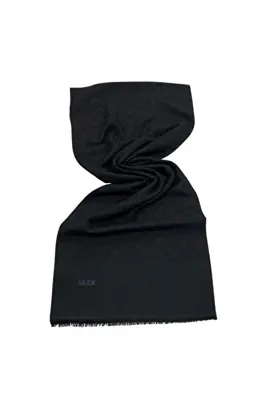Aker Elegance Monogram Şal 1090100 siyah