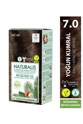 NEVA NATURALIS 7.0 YOĞUN KUMRAL Amonyaksız Kalıcı Krem Saç Boyası Seti (VEGAN)