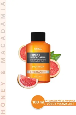 Kundal Yoğun Nemlendirici Vücut Yıkama Jeli Kundal Honey&Macadamia Pure Body Wash 100ml (Pink Grapefruit)