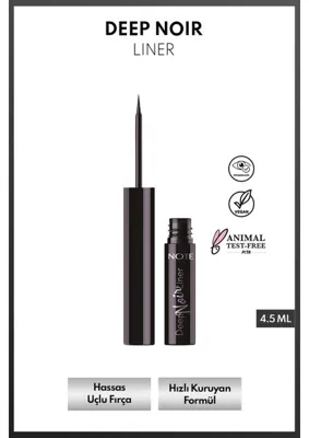 Note Cosmetics Note Deep Noir Liner Uzun Süre Kalıcı Likit Dipliner - Siyah