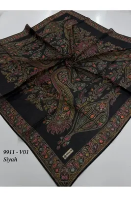 Siyane SİYAH Scarf Renkli Pamuk Eşarp