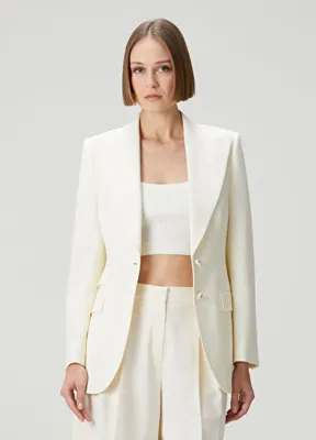 Dolce & Gabbana Beyaz Yün Ceket