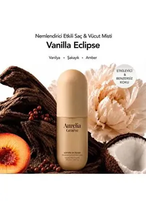 Aurelia Genève Hydrating Hair & Body Mist Vanilla Eclipse - Nemlendirici Etkili Saç & Vücut Misti - Pudramsı Vanily