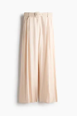 H&M Kemerli Geniş Pantolon