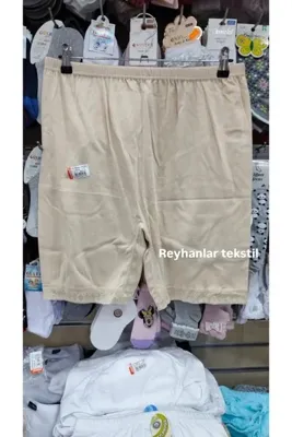 Ceylanoğlu Kadın % 100 Pamuklu Ribana Dantel Paçalı Kısa Tayt Külot 3'lü Paket Ten 231