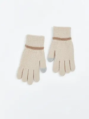 LCW ACCESSORIES Nakışlı Triko Kadın Eldiven
