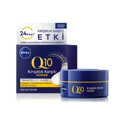 NIVEA Nivea Q10 Cilt Sıkılaştırıcı Kırışıklık Karşıtı Yüz Gece Kremi 50 ml