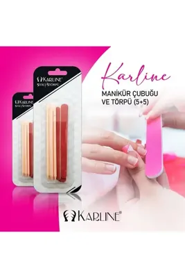 KARLINE 5 Tırnak Eti Itici 5 Kağıt Törpü Paketi