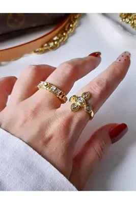 Bubbleatelier Özel seri Lui gold yüzük ayarlanabilir