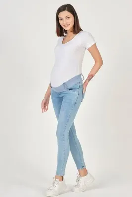 BUSA Hamile Alt Karın Destekli Skinny Kot Pantolon Mavi