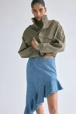 H&M Asimetrik Kot Etek