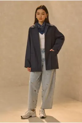 HEQA Basic Gabardin Ceket Lacivert