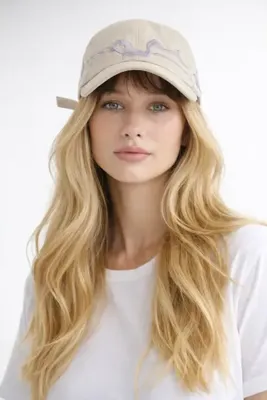 ZERAMİNE Krem Unisex Baseball Şapka Ayarlanabilir Tokalı