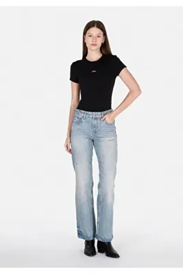 Colins Straight Fit Kadın İndigo Jean Pantolon