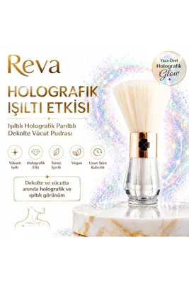 REVA Işıltılı Holografik Parıltılı Dekolte Vücut Pudrası - Holographic Explosion For Decolette Vegan