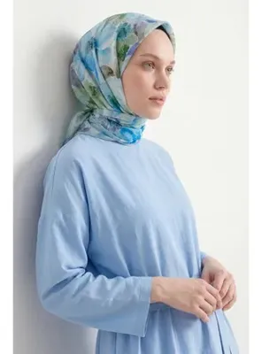 Silk Home Soft Eşarp Suluboya Gök Mavi 90x90