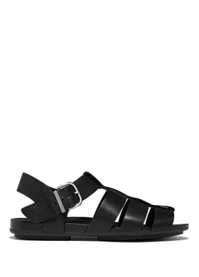 FitFlop A4B-001/C15 Gracie Fisherman Siyah Deri Kadın Sandalet