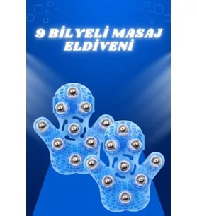Lexroo Giyilebiilir Masaj Eldiveni 9 Bilyeli Tüm Vücut Masajına Uygun