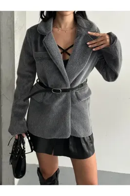 MYGİYİMİSTANBUL Fox kaşe kışlık puf ceket