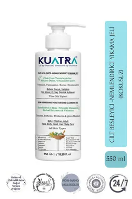 KUATRA Nemlendirici Besleyici Temizlik Jeli 550ml (kokusuz)