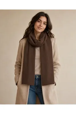 Sebir Moda Tek Renk Klasik Atkı