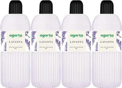 Agarta Kolonya 400 ML 80 Derece Pet Şişe (Mandalina-Aqua-Limon-Lavanta) (4 Lü Karma Set)