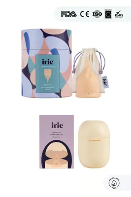 İrie Menstrüel Kap Menstrual Cup Regl Kabı Adet Kabı Regular Nude Mikrodalga Sterilizasyon Kabı