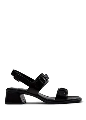 Camper Kora Sandal Siyah Deri Kadın Topuklu Sandalet K201739-001
