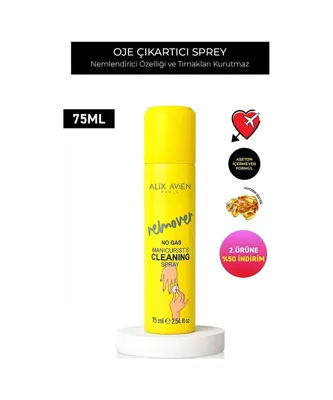 Alix Avien Nemlendirici Etkili Gazsız Oje Temizleyici Sprey Remover Manicurist's Cleaning Spray No Gass