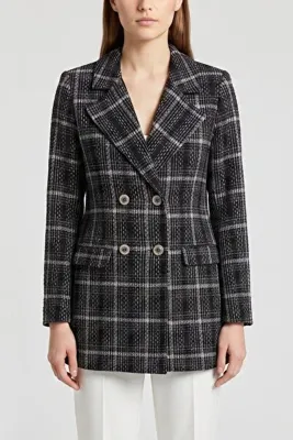 Lafela Kruvaze Kapama Tüvit Dokulu Oversize Blazer Ceket