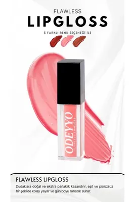 Odeyyo Flawless Lip Gloss – Glasgow Gloss, Pembe Işıltı, Hafif Ve Yapışmaz, Nefes Alan Formül