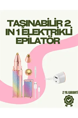plentiful 8000 RPM Taşınabilir Epilatör – Kaş Düzeltici ve Dudak Epilatörlü Pille Çalışan