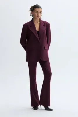 Mudo Kadın Mürdüm Flare Fit Pantolon